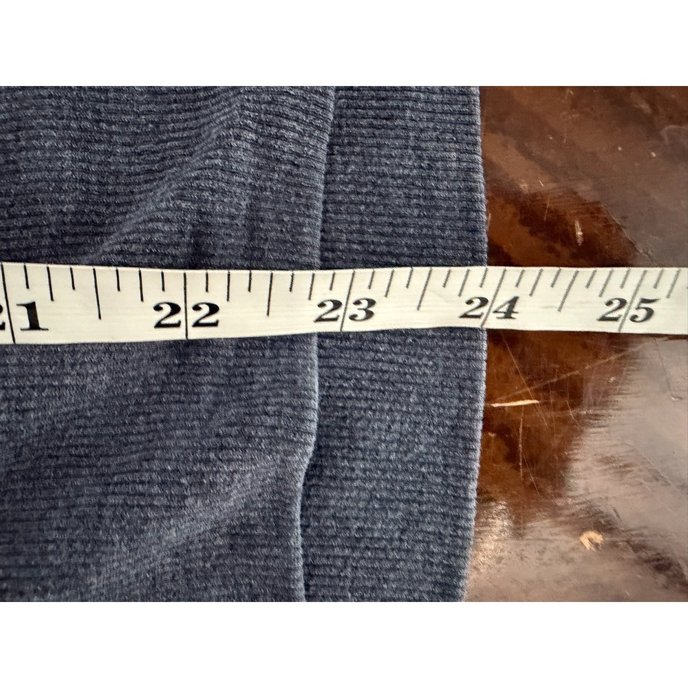 Athleta Sweatshirt Size M Blue Gray Heather Speckled Thumbhole Pullover Lounge - Picture 8 of 8